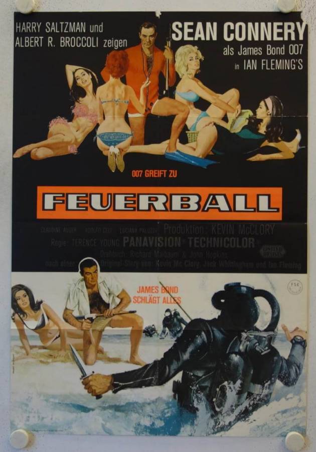 Thunderball original release german movie poster